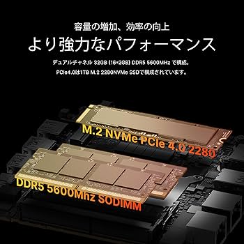 Amazon.co.jp: BOSGAME M2 ミニPC Ryzen 9 7940HS 32GB DDR5 1TB M.2