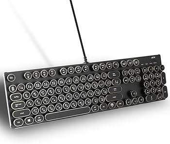 Amazon.co.jp: HKW タイプライター風メカニカルキーボード 青軸 104