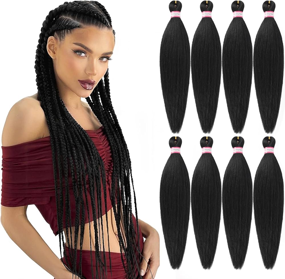 Amazon.com : Dorsanee Pre Stretched Braiding Hair 20 Inch 8 Packs
