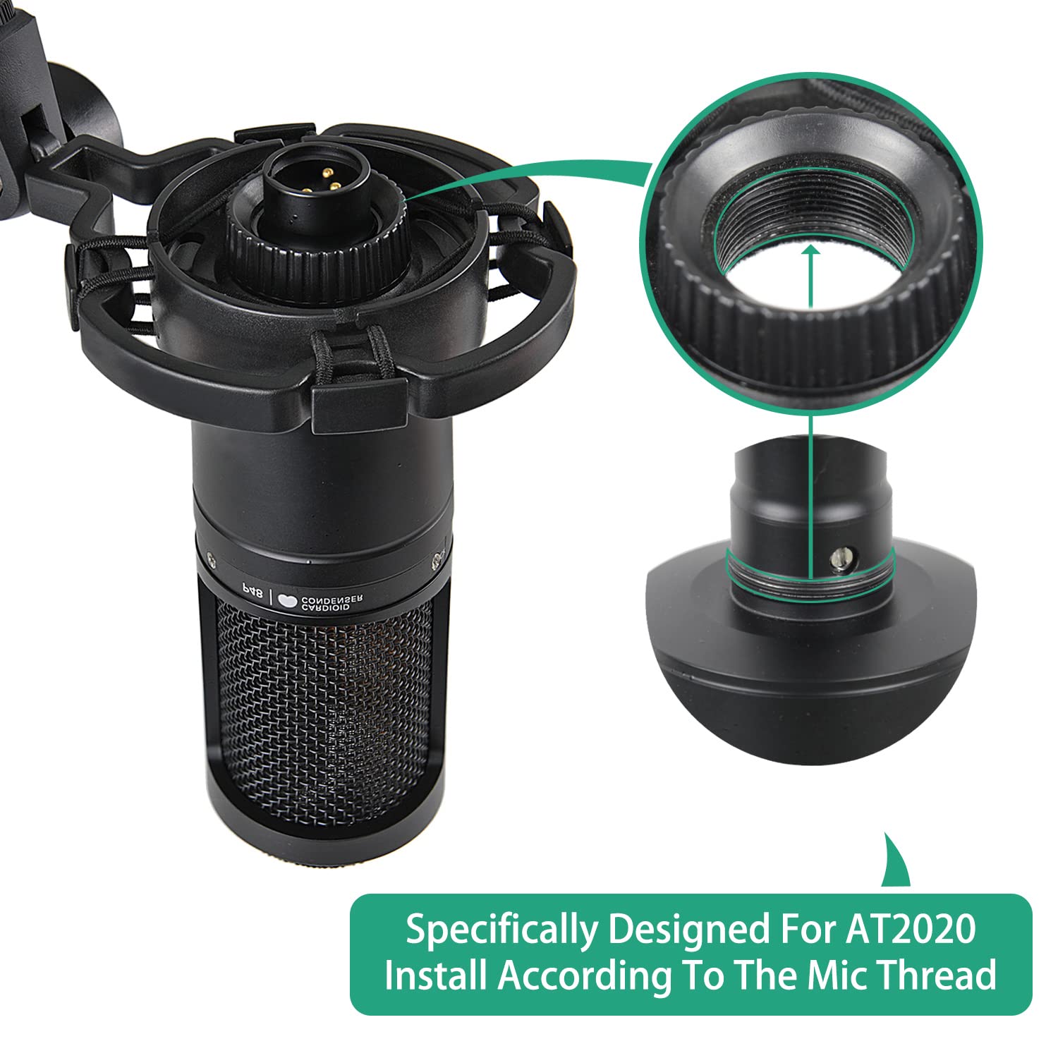 Amazon | AT2020 ショックマウント ポップフィルターとフォーム