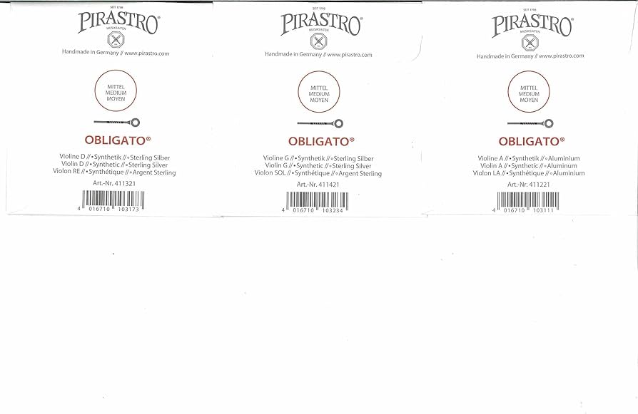 Amazon | Obligato オブリガート バイオリン弦 A.D.G線セット