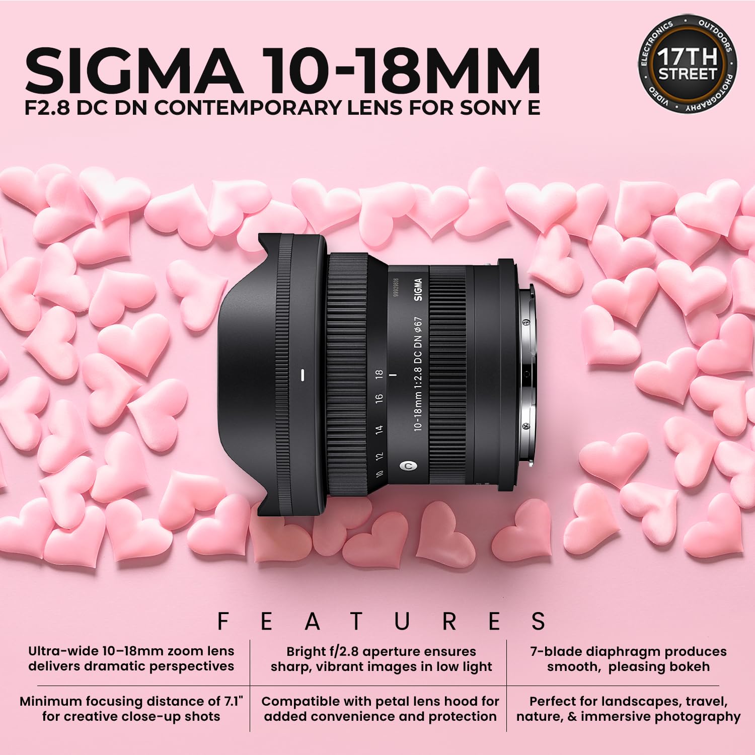 Amazon.com : Sigma 10-18mm F2.8 DC DN Contemporary Lens for Sony E