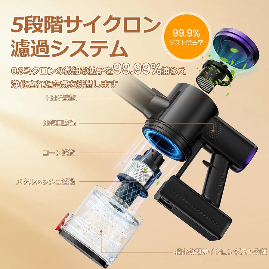 Amazon | 掃除機 コードレス 【12月新登場！業界初腰痛ゼロ折りたたみ