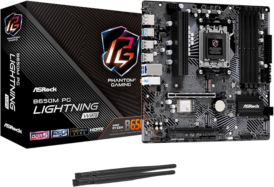 Amazon.com: ASRock B650M PG Lightning WiFi 6E AMD Ryzen 9000/8000
