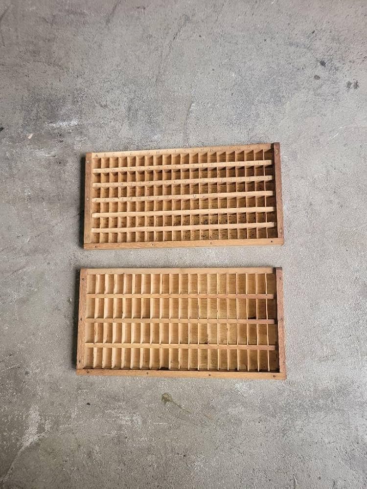 Amazon.co.jp: プリンタートレイ アンティーク レタープレス 活字 活版