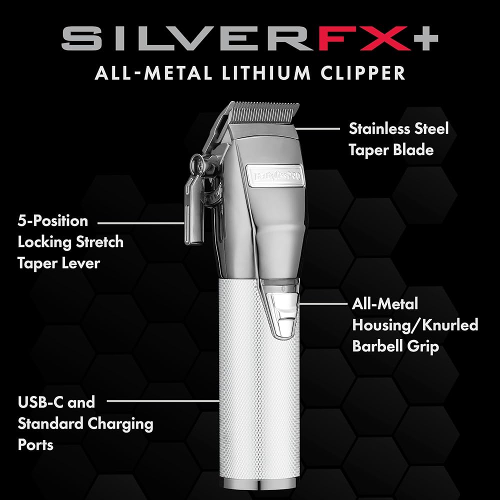 Amazon.com: BaBylissPRO SILVERX+ Professional Barber Cord/Cordless