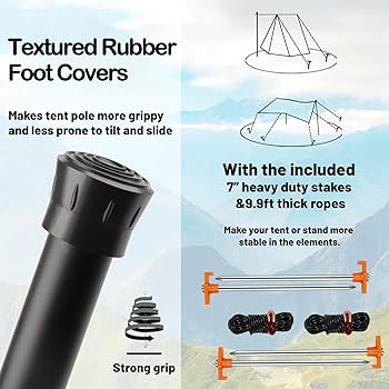 Amazon.com: Tarp Poles Heavy Duty Adjustable, AVOFOREST Aviation