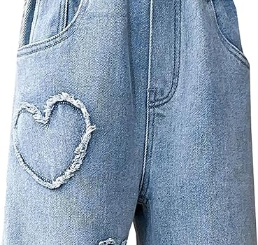 Amazon.com: MYtodo Girls Lovely Heart Pattern Printed Elastic