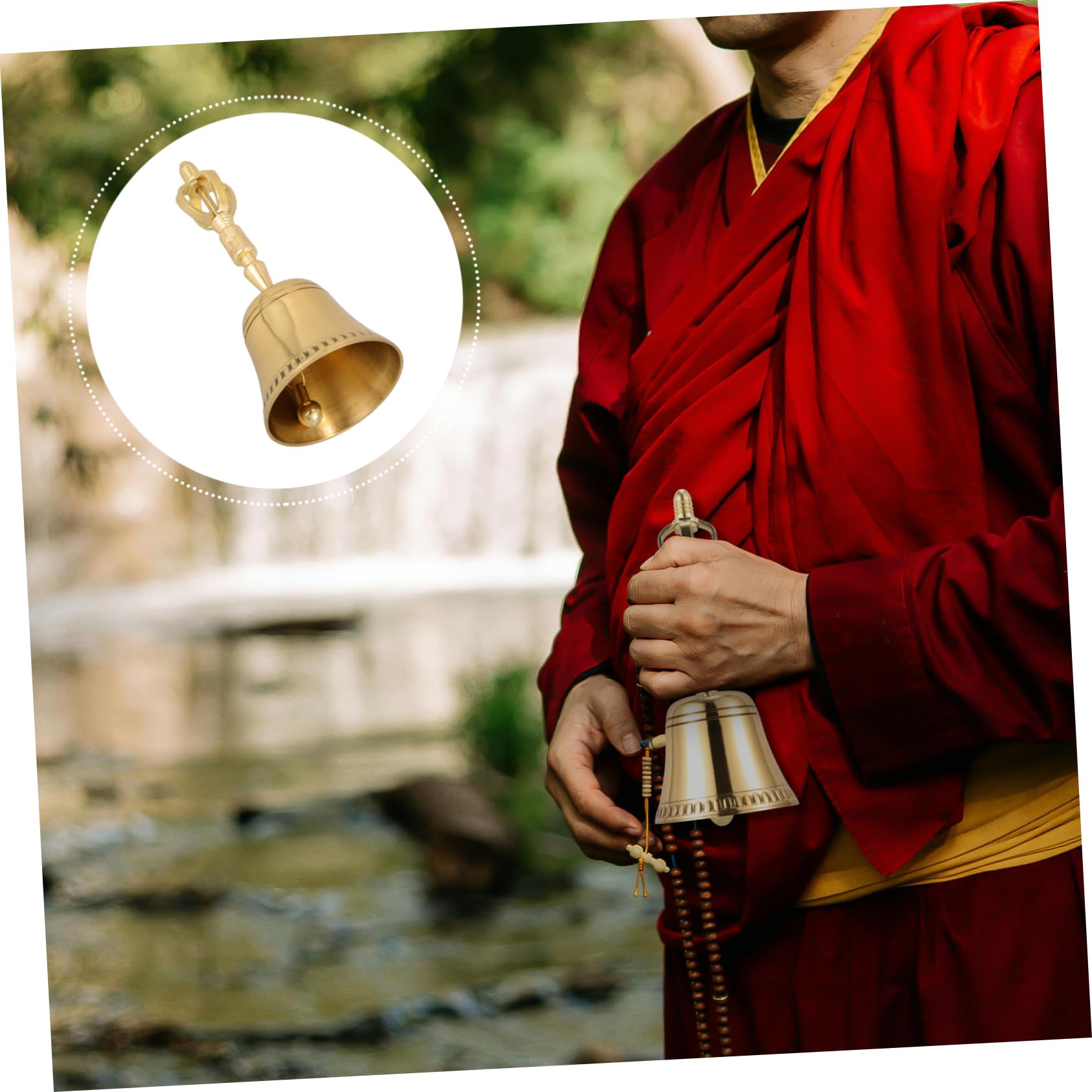 Amazon | OFFSCH 金剛鈴 手回し鈴 仏教の銅供給 精神性象徴した祈りの