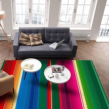 Amazon.com: ARTSHOWING Mexican Serape Area Rug, 2' x 3' Large
