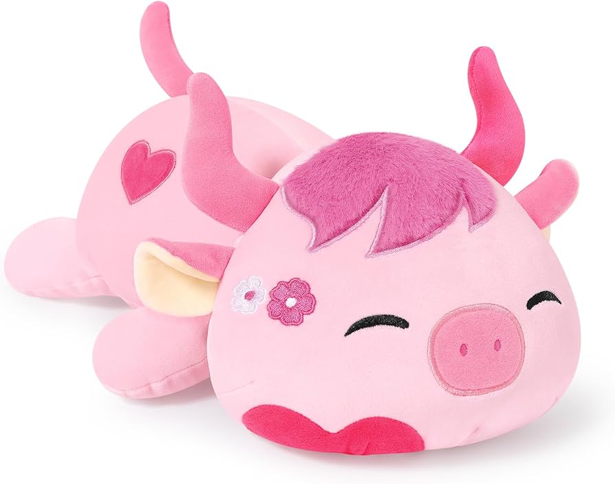 Amazon.co.jp: Onsoyoursオリジナルさくら牛のぬいぐるみ かわいい