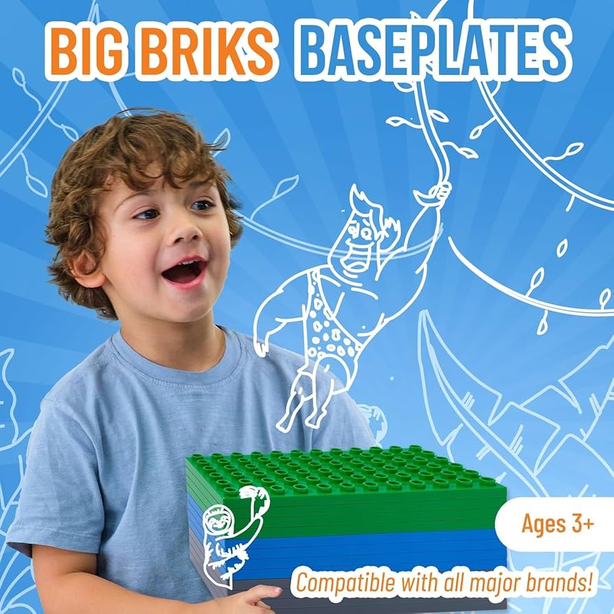Amazon.com: Strictly Briks Building Toy Big Blocks Baseplates