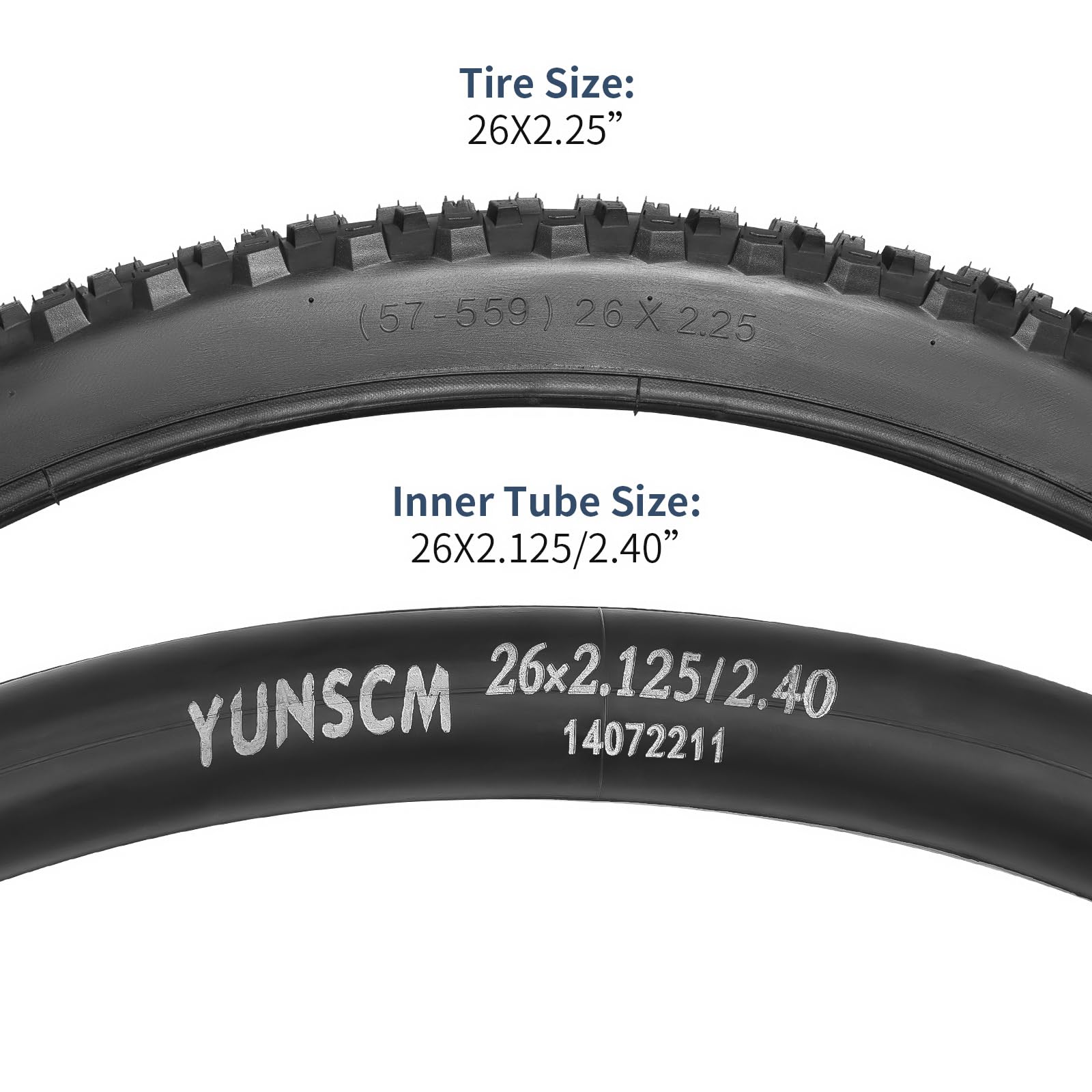 Amazon | YunSCM 2本セット,26 2.25 タイヤ,26x2.25 57-559 自転車