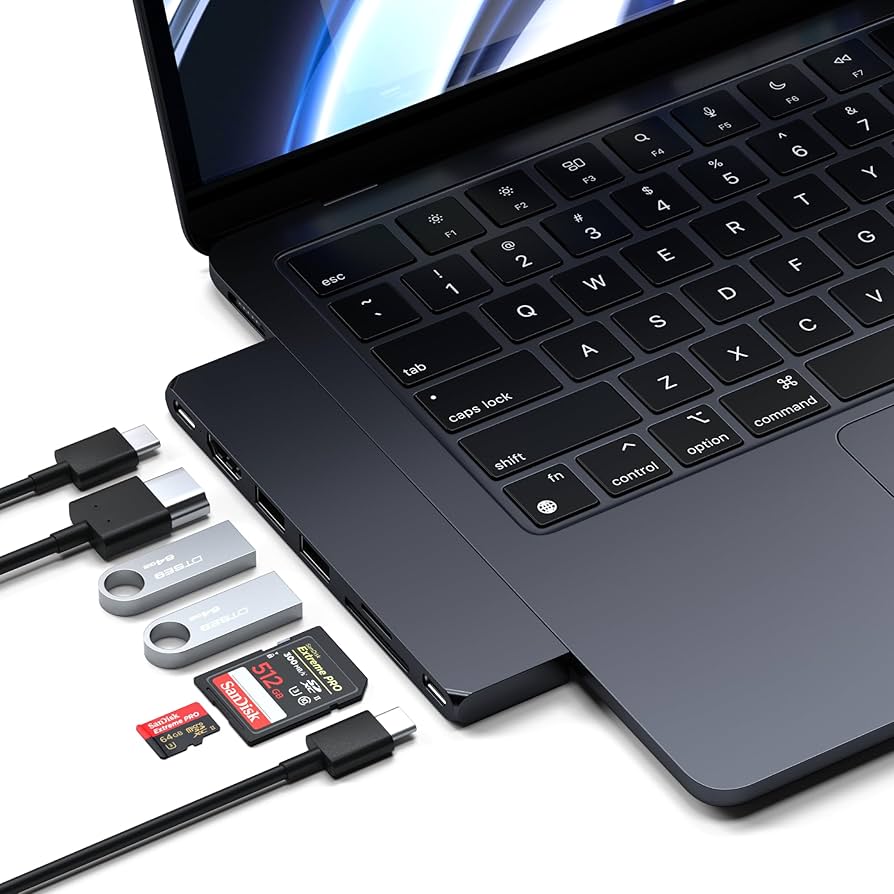Amazon.com: Satechi 7 in 1 USB C Hub Multiport Adapter Pro Slim