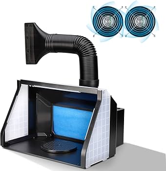 Anesty Duo-Pro 塗装スプレーブース 2基ファン LED照明 新品 Amazon