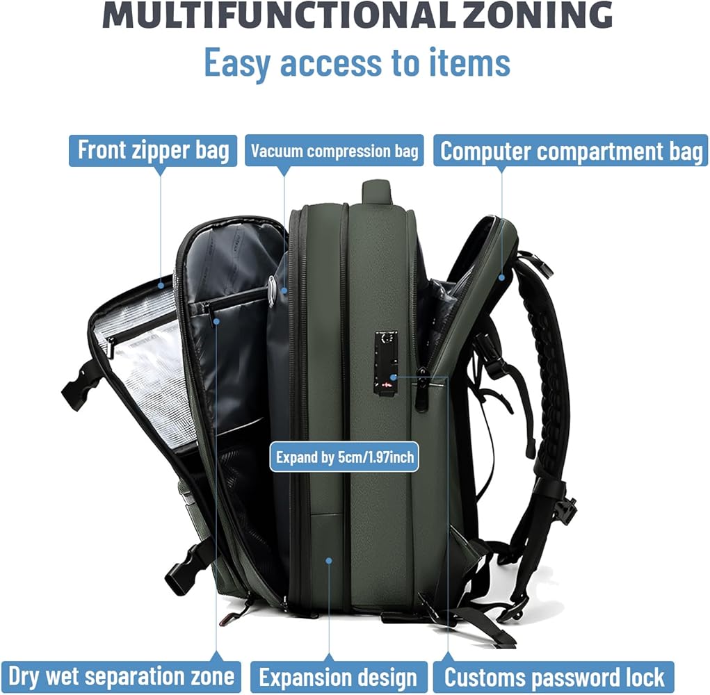 Amazon.co.jp: Vacpack バックパック - 真空圧縮トラベルバックパック