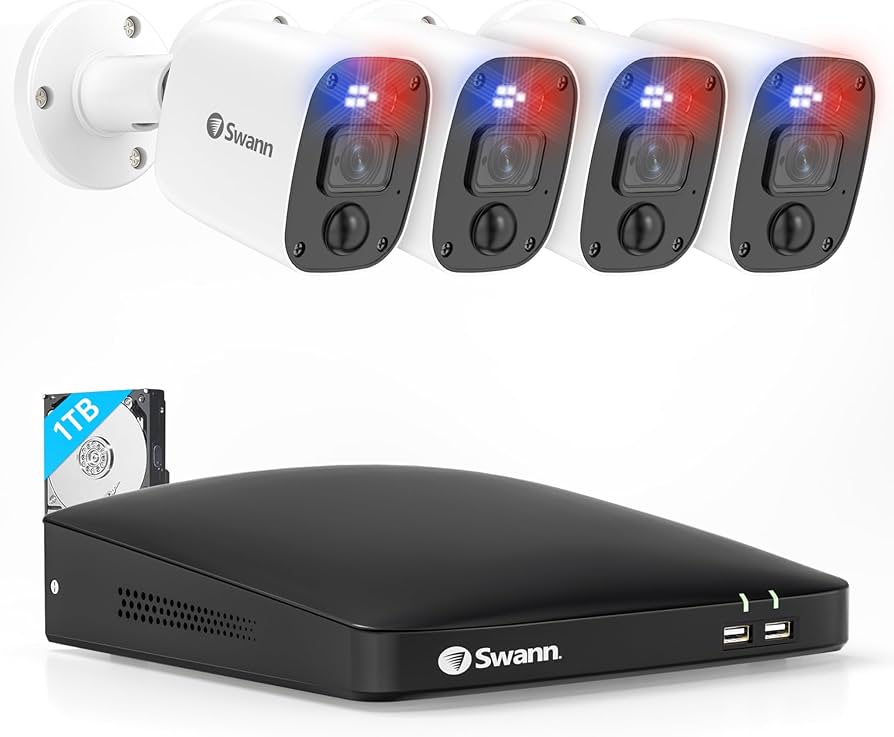 Swann 4 Camera 4 Channel 1080p Full HD Indoor Outdoor Wired