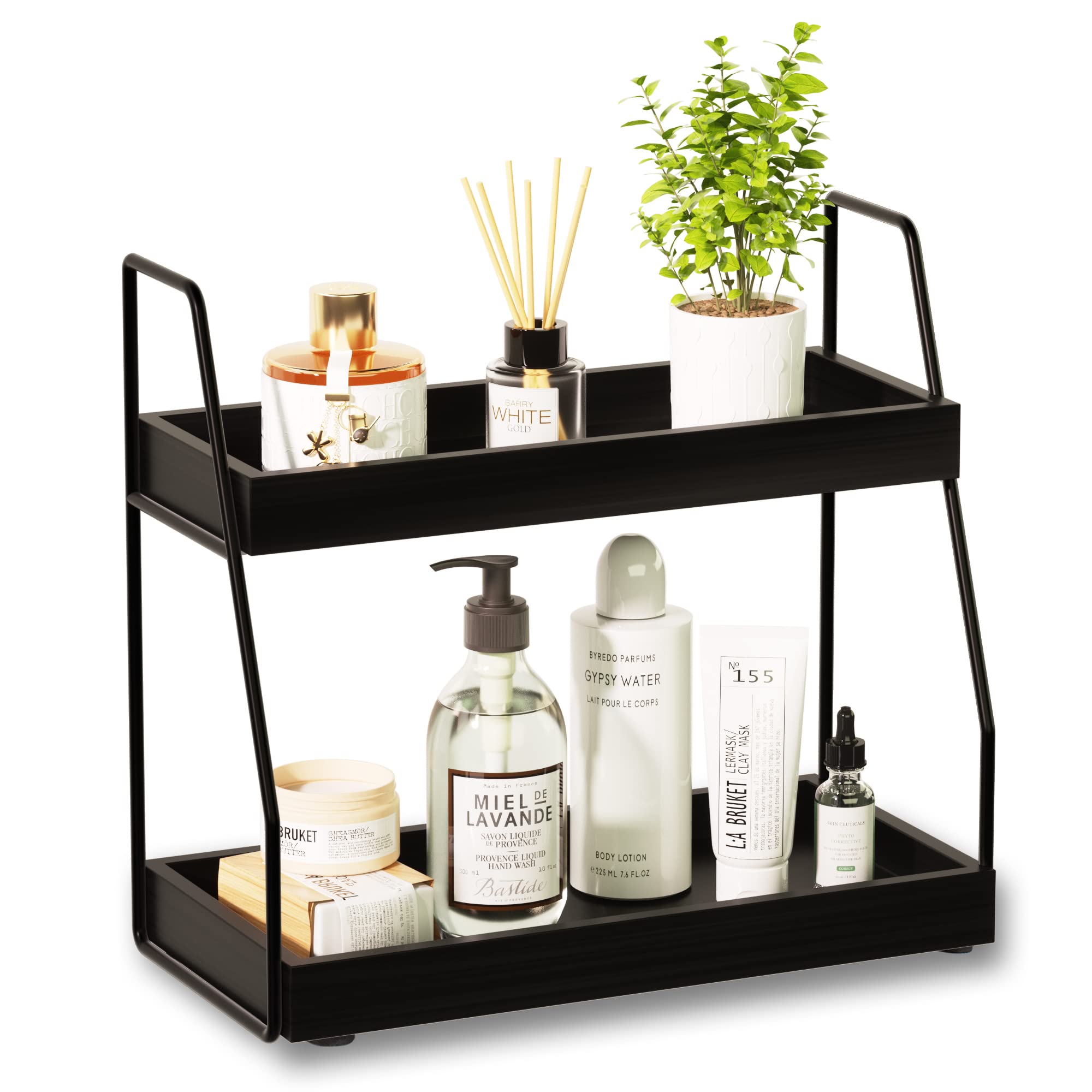 Amazon.com: ZGO 2-Tier Modern Bathroom Counter Organizer, Wooden