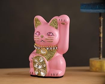 Amazon.co.jp: ご縁猫 ジュエリーキャット(S-SIZE ピンク Pink）左手