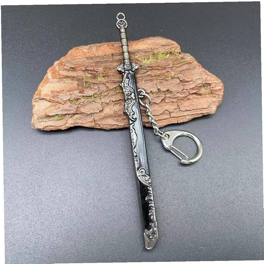 Amazon.co.jp: キーホルダー ミニ剣 鞘の装飾パターンを備えた 古代の