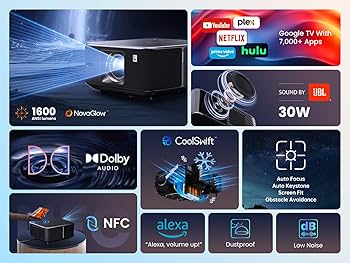 Yaber PROJECTOR K3 Smart Projector with GTV, 30W Speaker Sound by