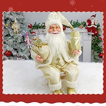 Amazon.co.jp: サンタクロース 人形 置物 35cm サンタクロース人形の