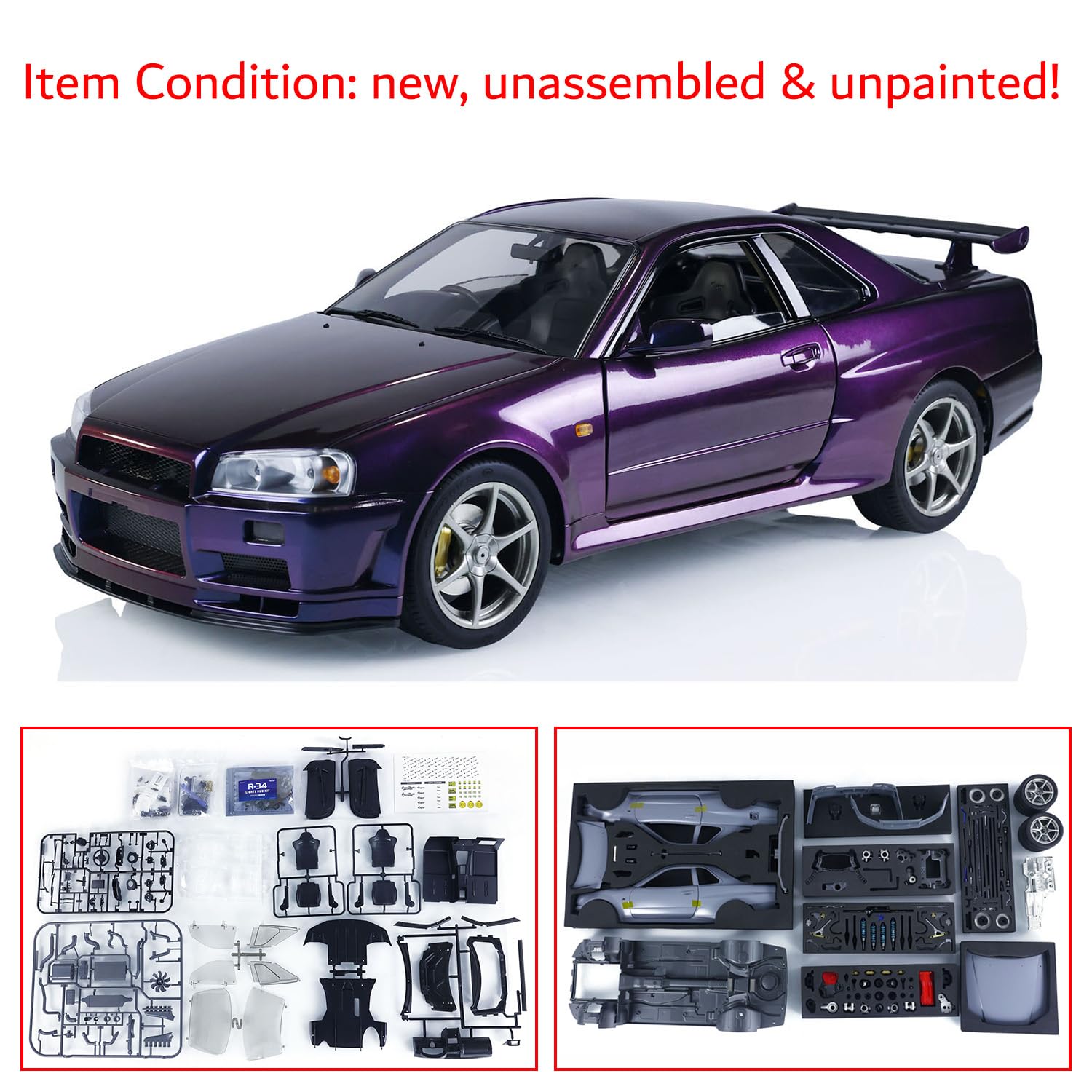 Amazon.co.jp: Capo 1/8 RCレーシングカー Skylinee GTR R34 リモート
