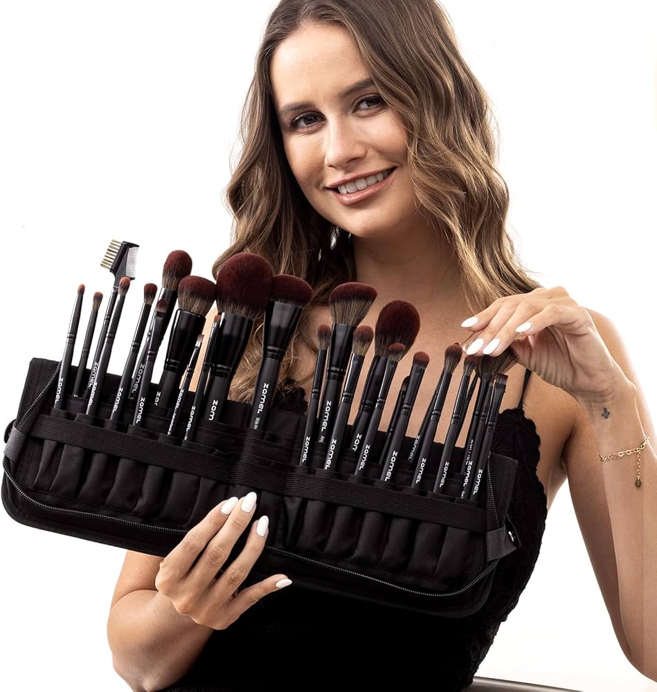 Amazon.com: ZAMEL 26Pcs Premium Black Make up Brushes Set With