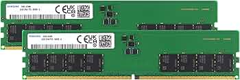 Samsung 64GB (2x32GB) DDR5 5600MHz PC5-44800 CL46 UDIMM 2Rx8 Dual