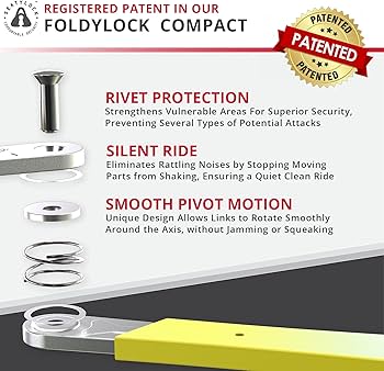 Amazon.com: Seatylock FoldyLock Compact Folding Bike Lock - Award