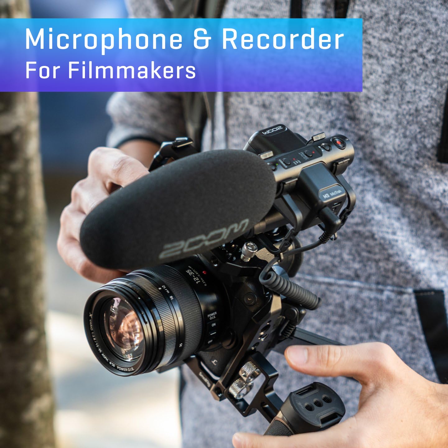 Amazon | Zoom M3 MicTrak ステレオオンカメラショットガンマイク 32