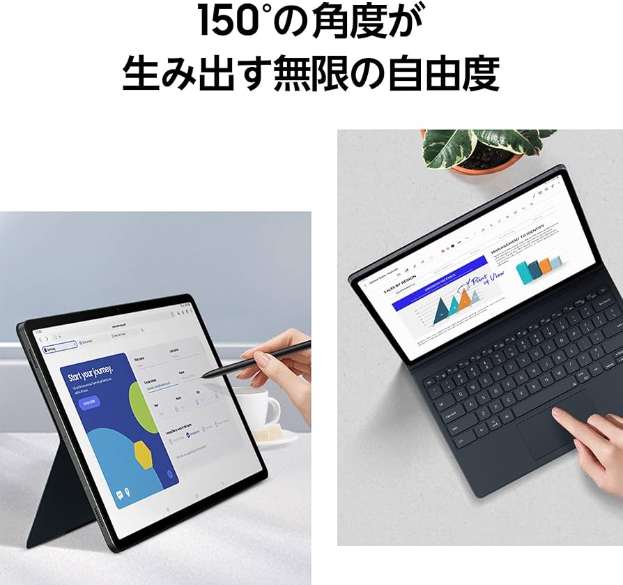 Amazon.co.jp: Galaxy Tab S9+ Book Cover Keyboard|ブラック