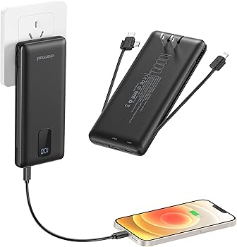 Amazon | 【折畳みプラグ&2本ケーブル内蔵】Charmast モバイル