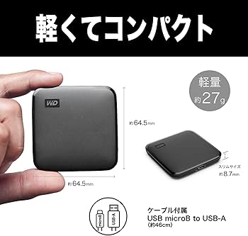 Amazon.co.jp: ウエスタンデジタル(Western Digital) WD ポータブルSSD