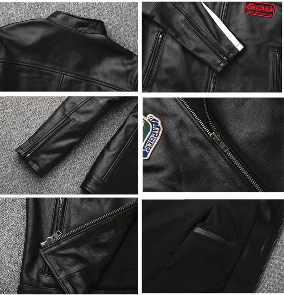 Amazon.co.jp: [VIIBOY] ライダースジャケット 本革 革ジャン 本革