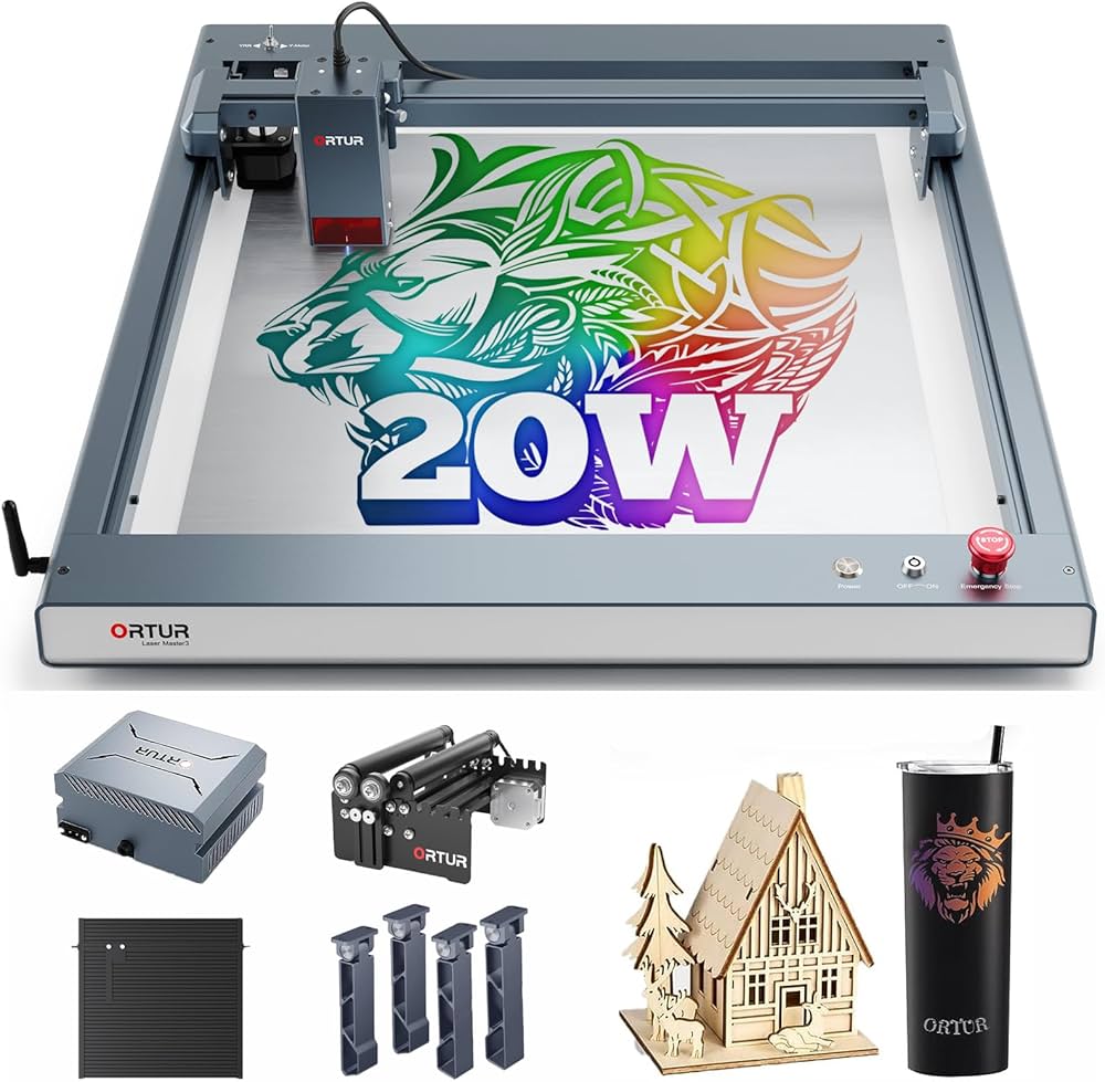 Amazon | ORTUR レーザー彫刻機 LU3-20A 20Wレーザー高出力 レーザー
