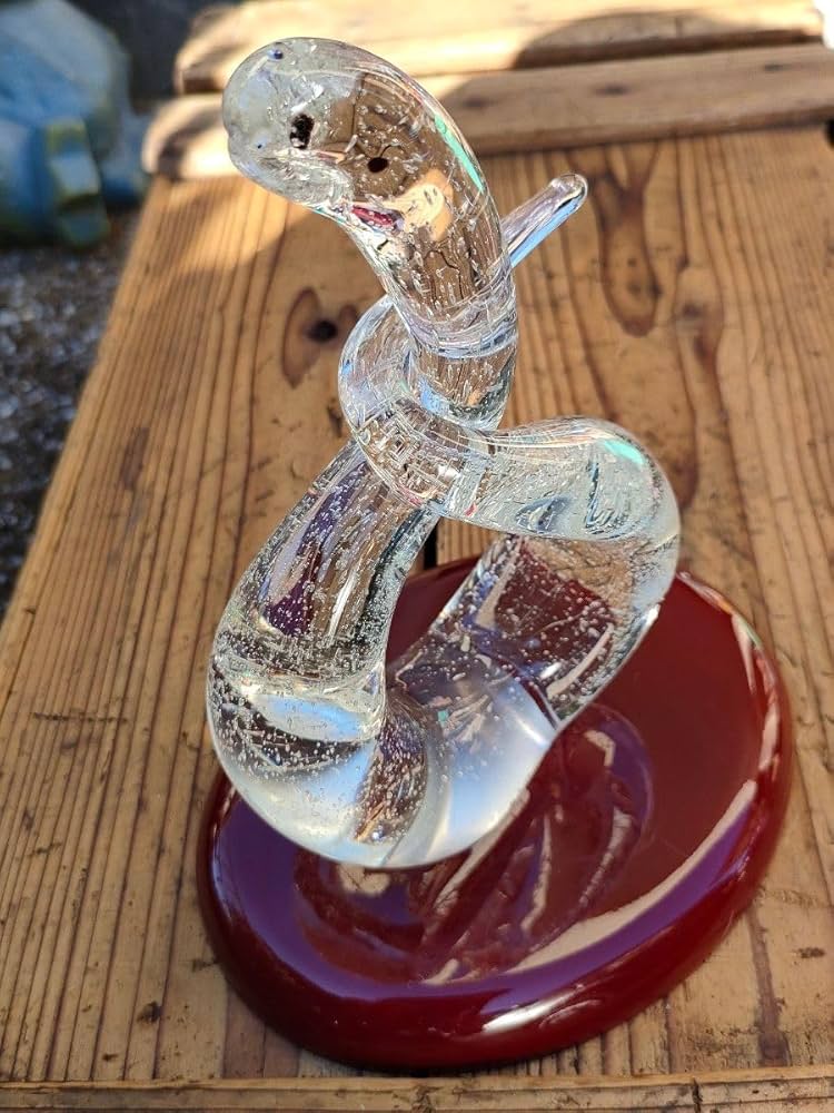 Amazon.co.jp: マルティグラス ガラス 蛇 ヘビ スネーク 置物 日本製