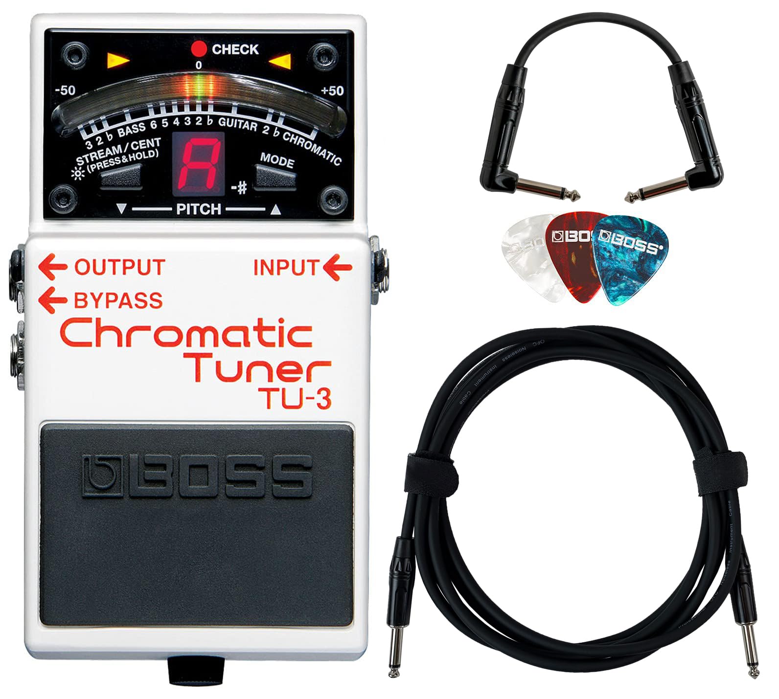 Amazon.com: Boss TU-3 Chromatic Tuner Pedal - Bundle with Gearlux