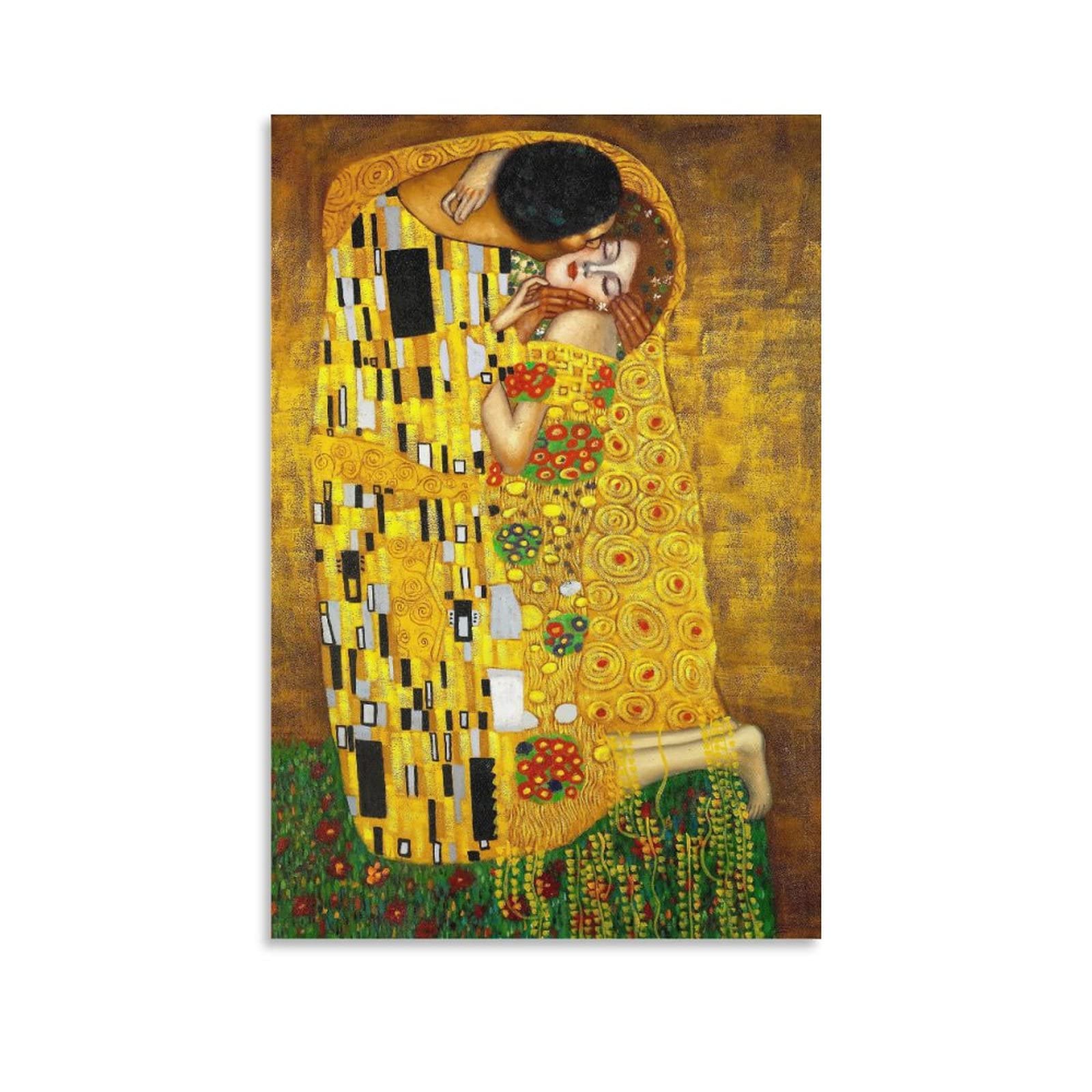 接吻 金色フレーム アート作品 約110cm グスタフ・クリムト 接吻（The