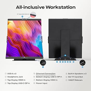 Amazon.co.jp: Geminos デュアル モバイルモニター 24インチ FHD1080P