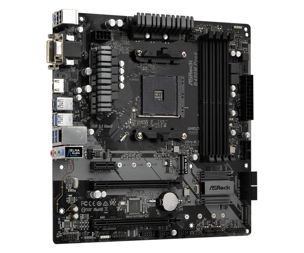 Amazon | ASRock マザーボード B450 M Pro4 AMD Ryzen AM4 対応 B450