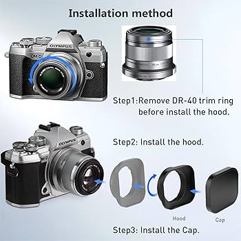 Amazon | Haoge LH-OM45 メタルスクエアレンズフード Olympus M.ZUIKO