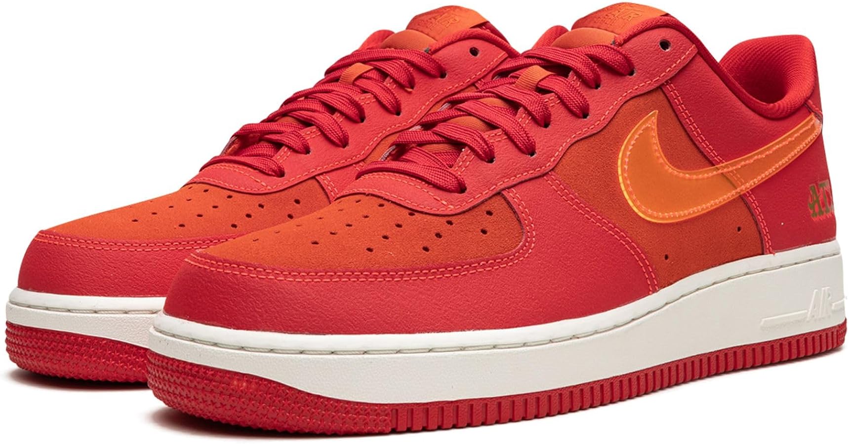 Amazon.com | Nike Air Force 1 '07 LV8 ATL Low Red/Bright Crimson