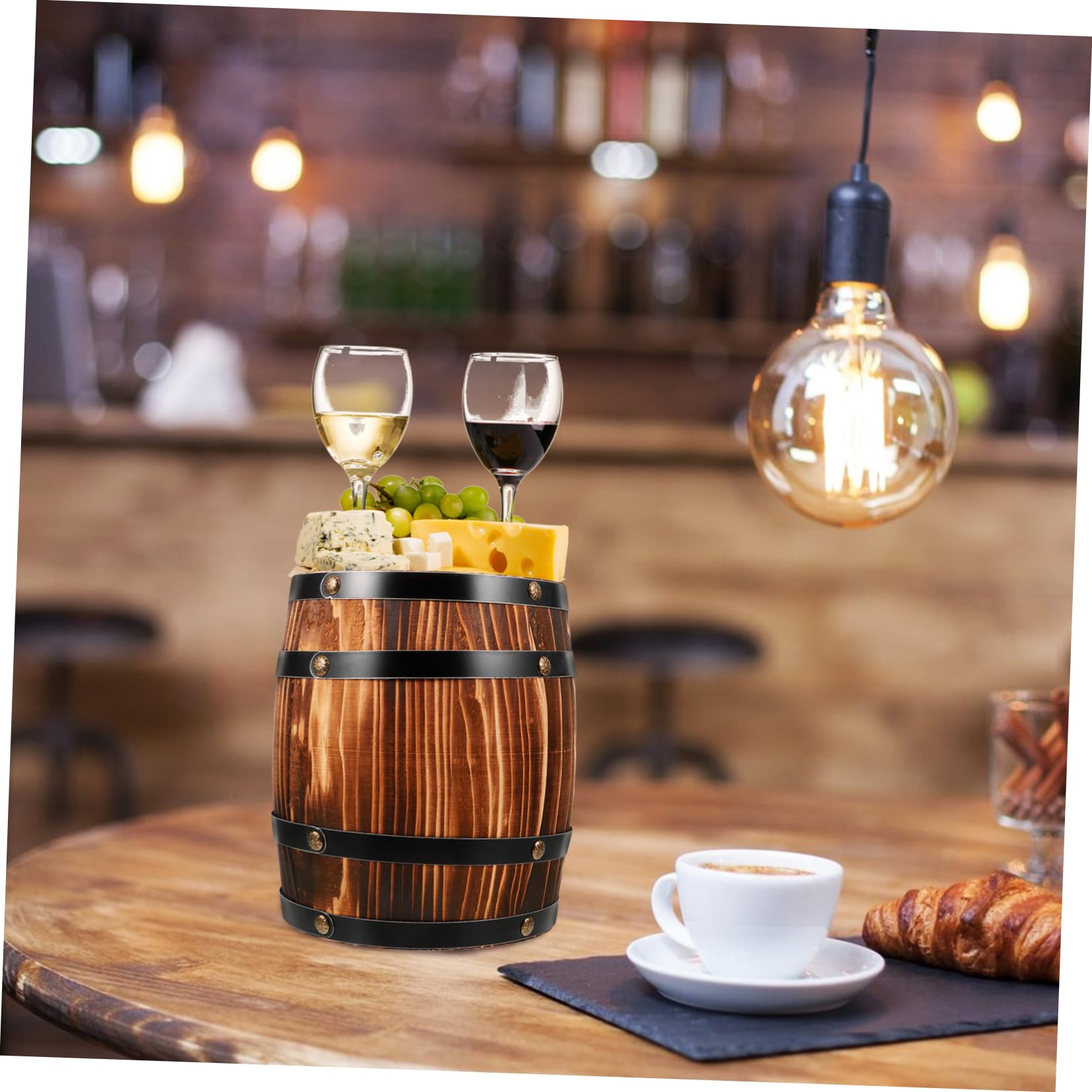 Amazon.co.jp: FRCOLOR 木製ワイン樽装飾 オークウイスキー木樽工芸