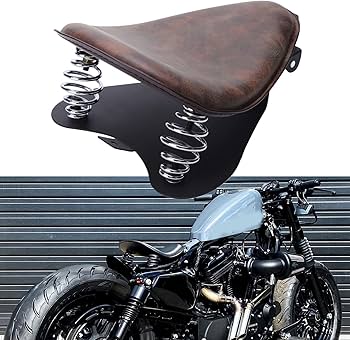 Amazon | バイクシート ソロシート 衝撃吸収 合革 スプリング