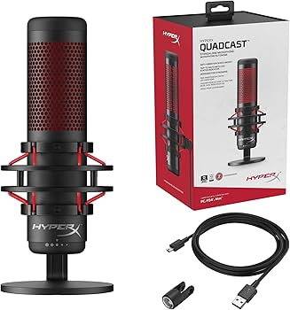 Amazon.com: HyperX QuadCast USB Condenser Gaming Microphone for PC