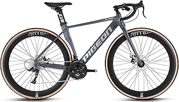 Amazon | エアロロードバイク 27段変速 クロスバイクアルミフレーム