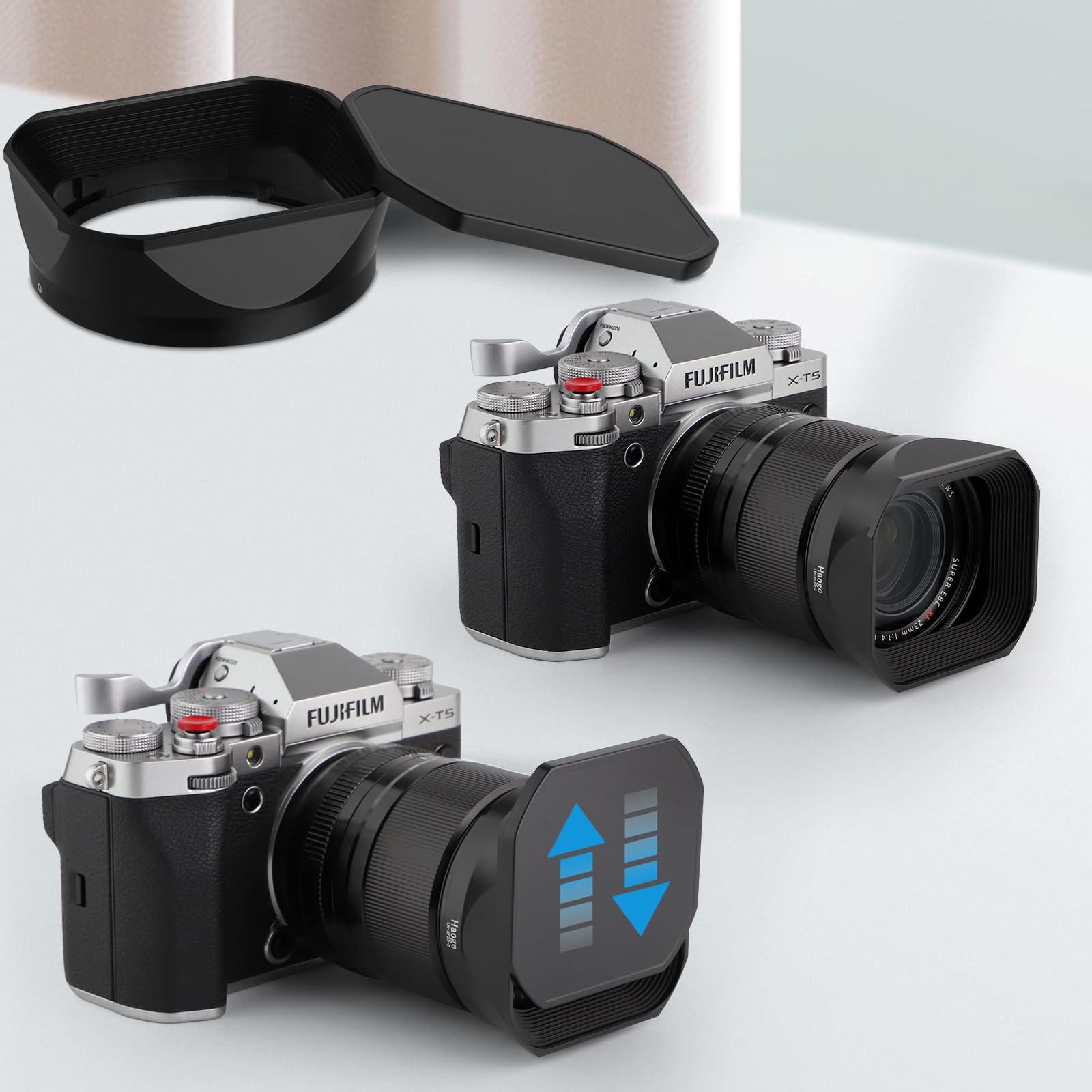 Amazon | Haoge メタルスクエアレンズフード、Fujifilm Fujinon Fuji