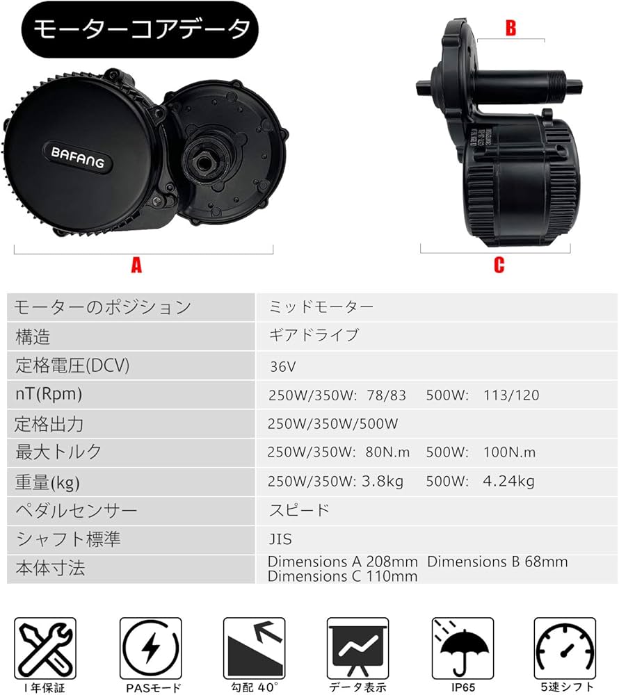 Amazon | 電動アシスト自作36V 250W 350W 500W八方LCDディスプレイ