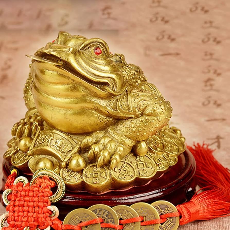 Amazon.co.jp: [dhiuebc] カエル 三脚蟾蜍 銭蛙 真鍮 風水 縁起物 開運